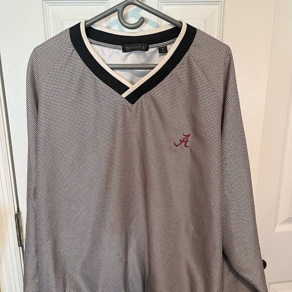 Divots University of Alabama Hounds Tooth Pull Over Wind Breaker - Picture 1 of 3